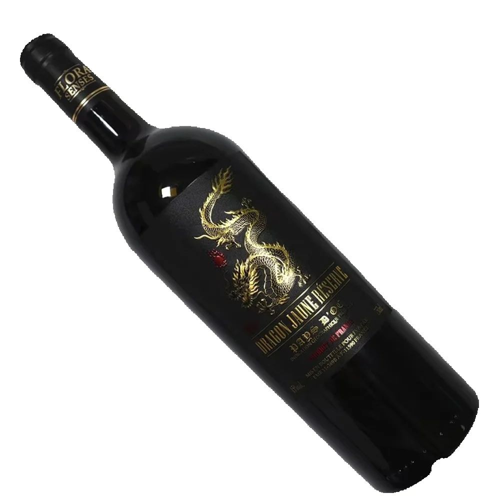 Wine Beer Juice - Label Anggur Mewah Kustom｜Hot Stamping Perak｜Tahan