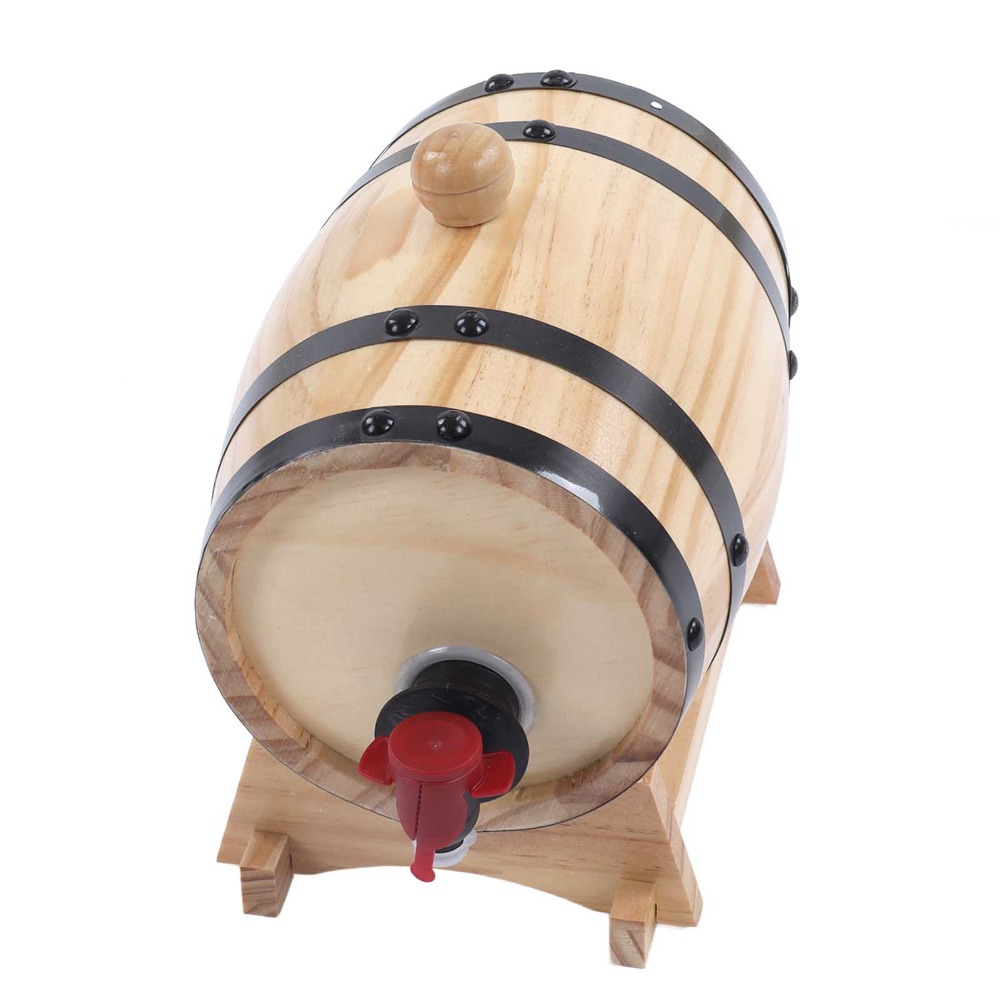 Wine Beer The Whiskey - 7 buah Tong Kayu Pinus Vintage