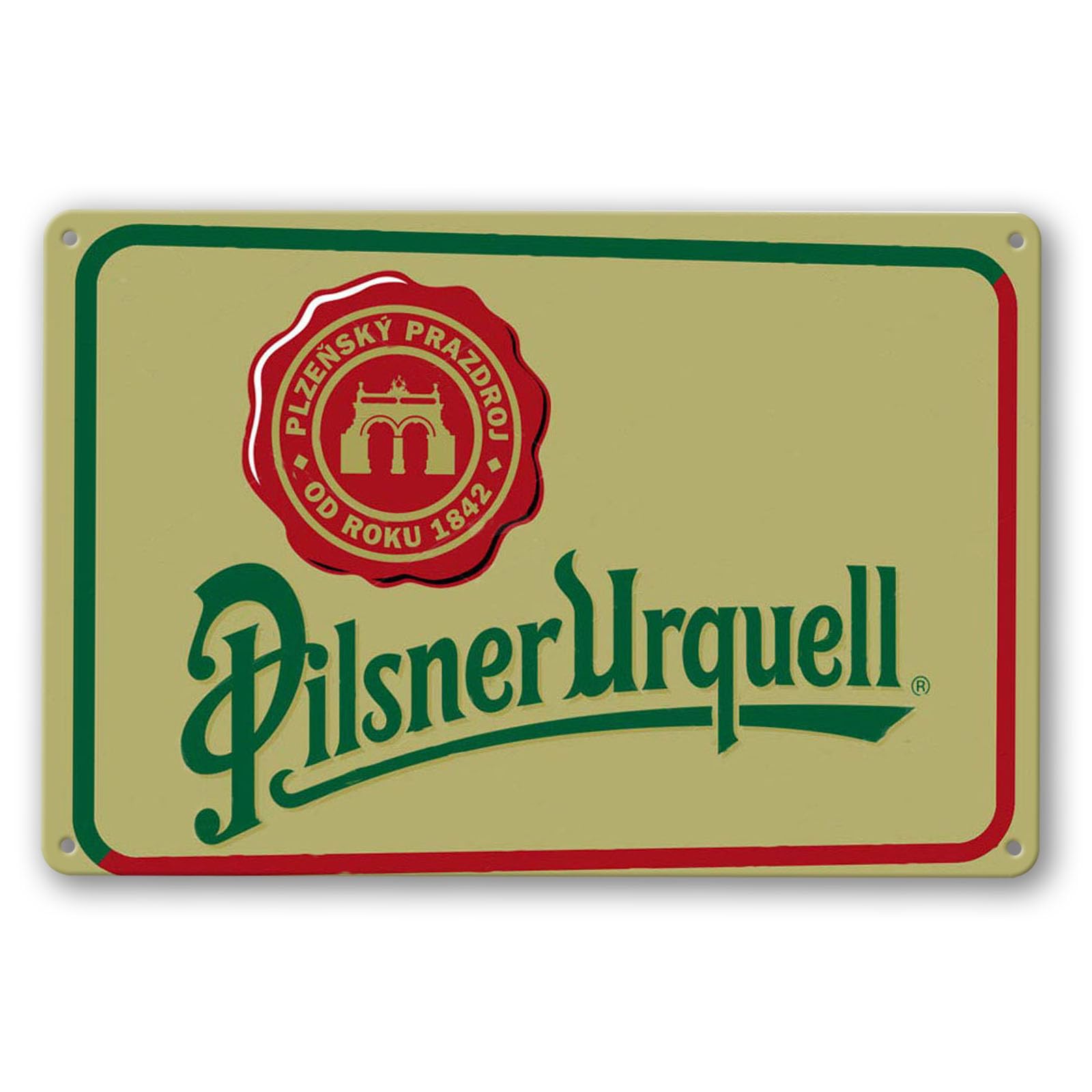 Wine X Beer - Papan Logam 8 X 12 Inci