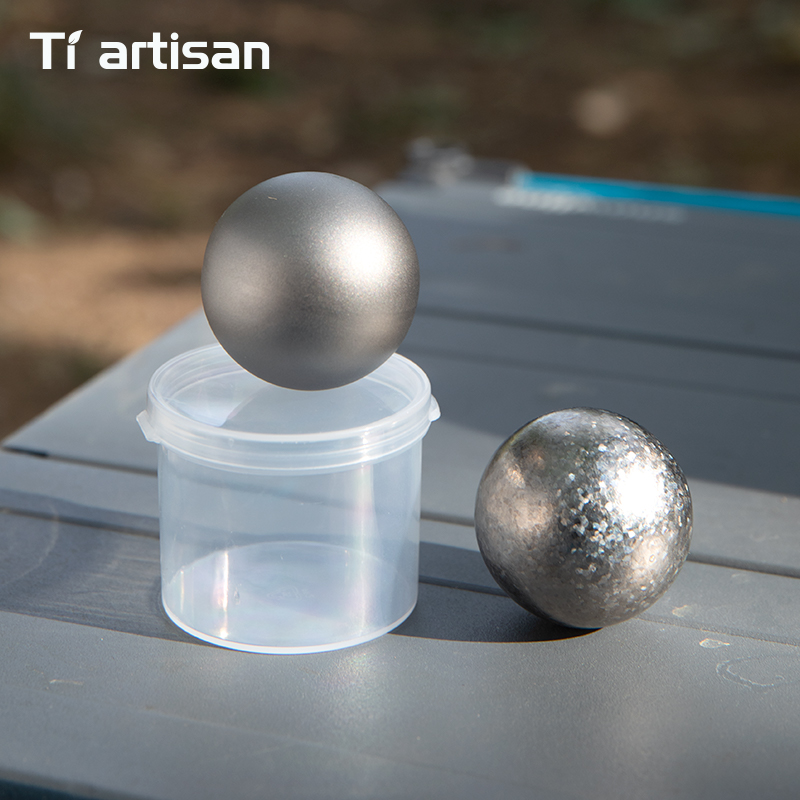 Whiskey Stone Set - Batu Es Titanium Tiartisan 40mm, Dapat