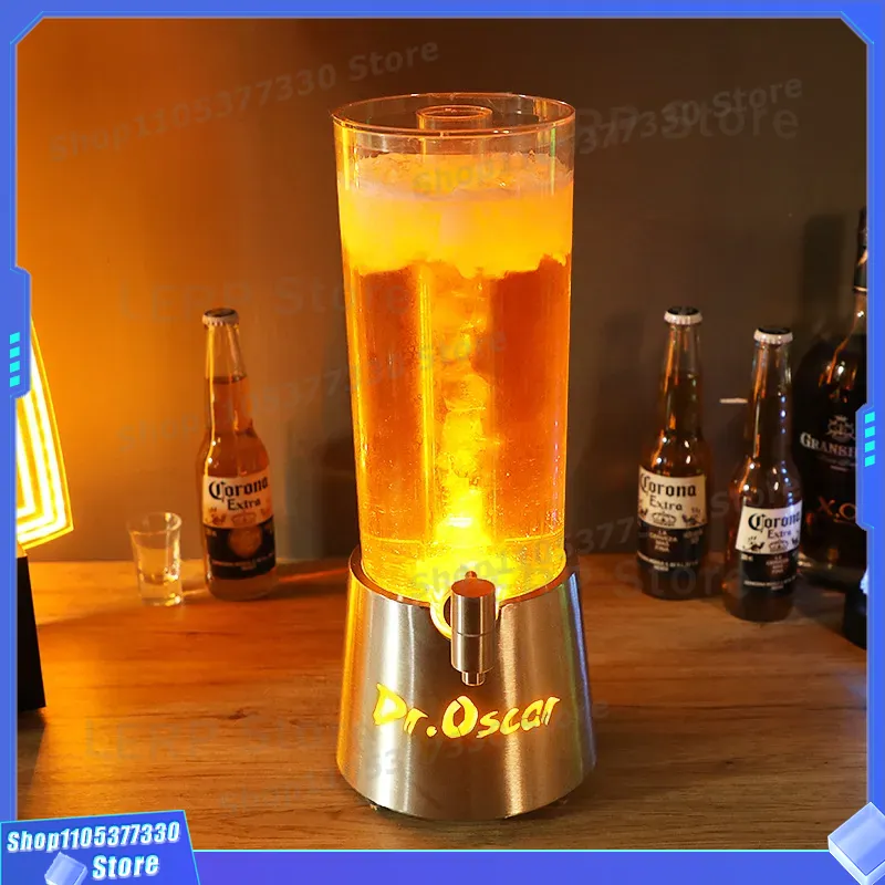Beer Wine Up - Dispenser Bir LED 3L dengan Keran,