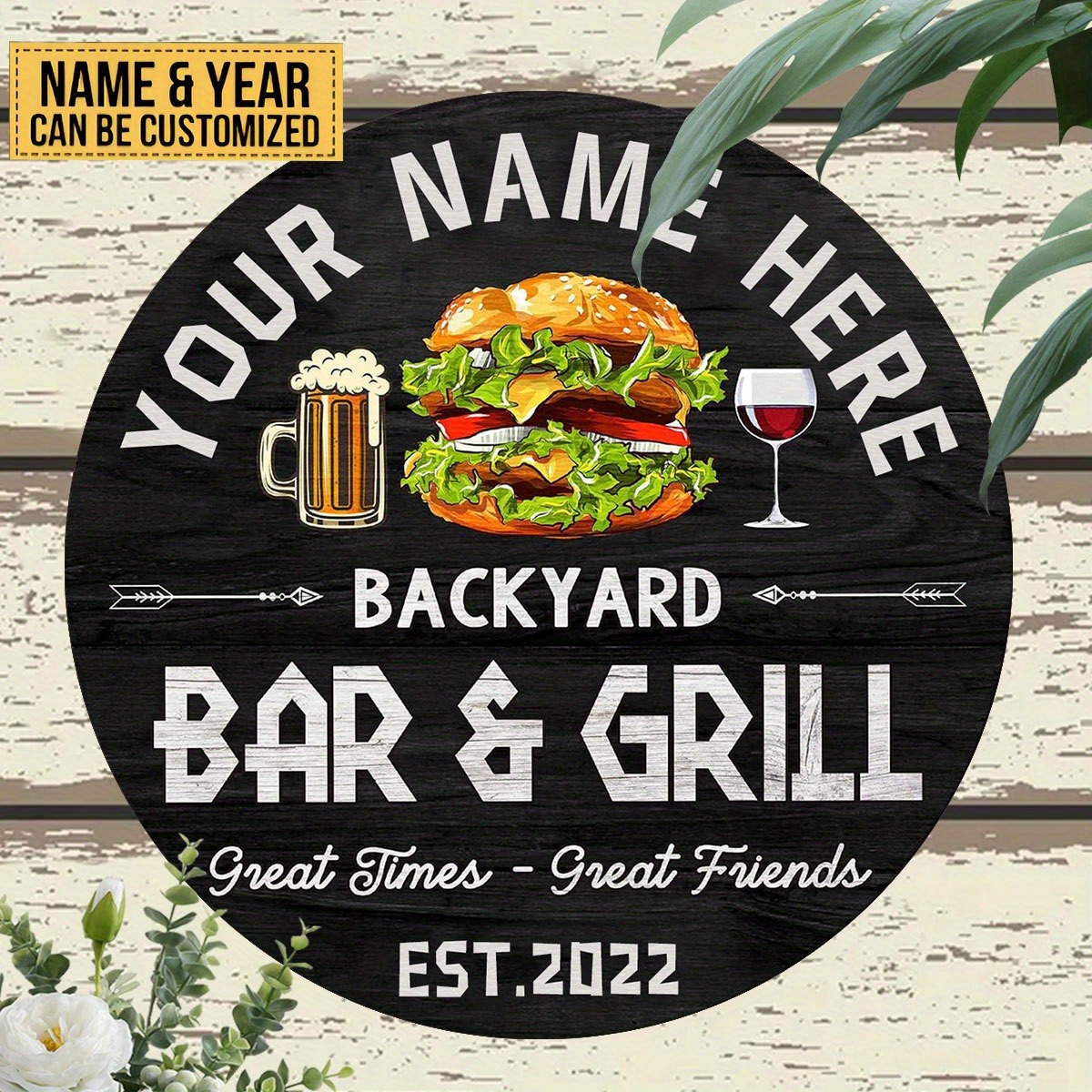 Wine Beer Name - [2D Flat] Burger Wine Beer Custom