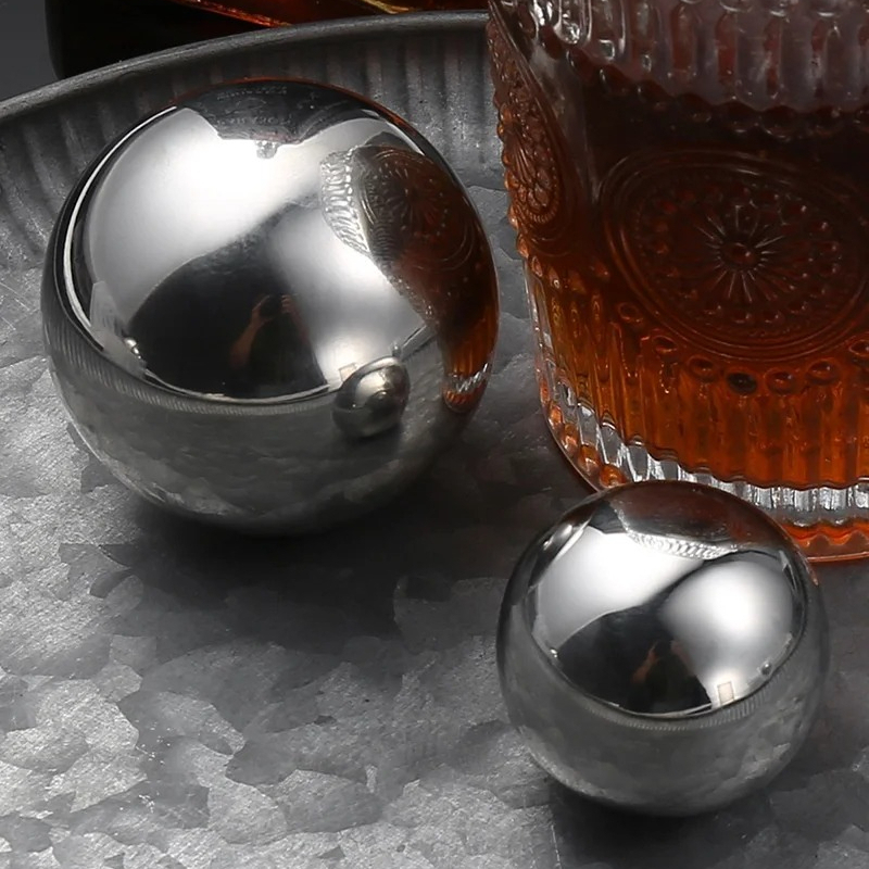 Whiskey Stone Set - 1 Buah Batu Es Stainless Steel