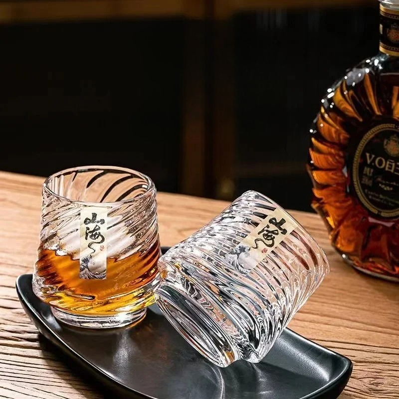 Wine Beer The Whiskey - Set Gelas Wiski Kaca Shanhai, Gelas