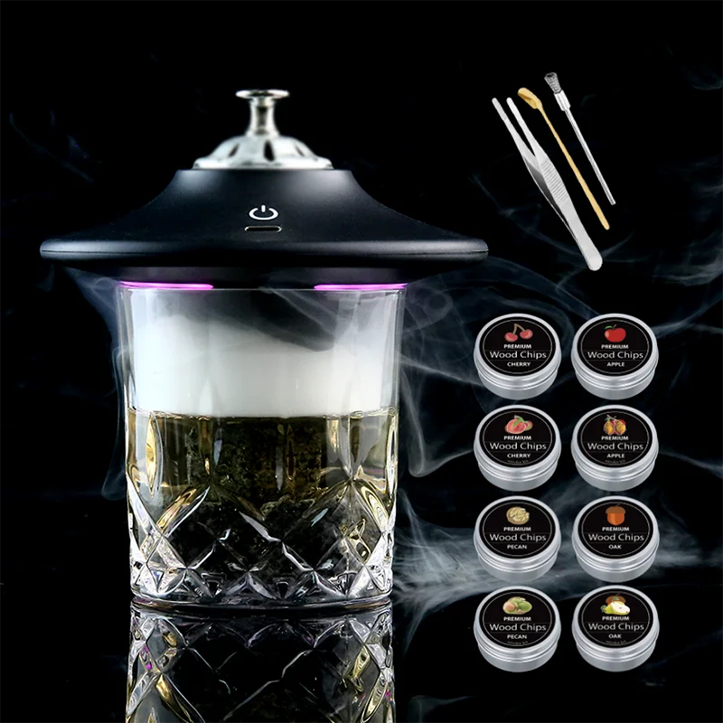 Whiskey Stone Set - Kit Perokok Koktail Elektrik Isi Ulang,