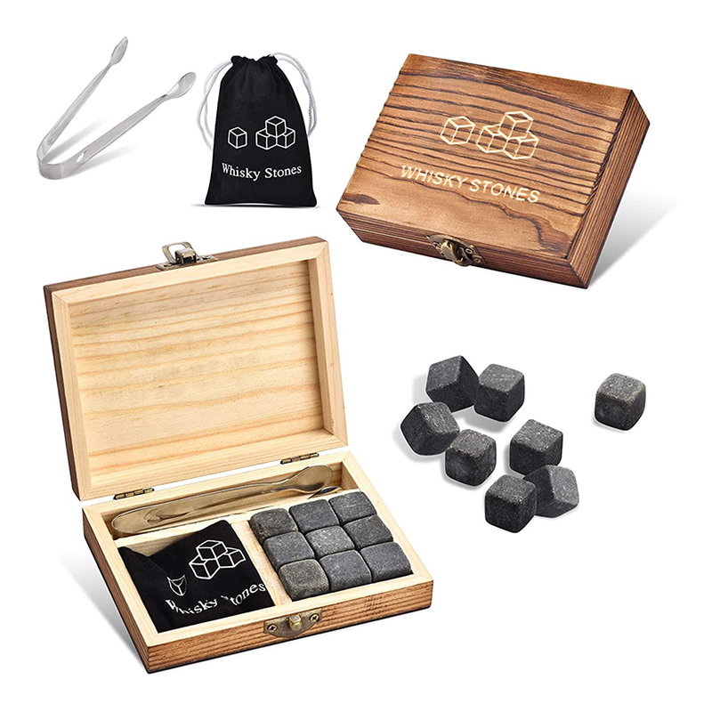 Whiskey Stone Set - 9 PCS Batu Es Wiski, Es