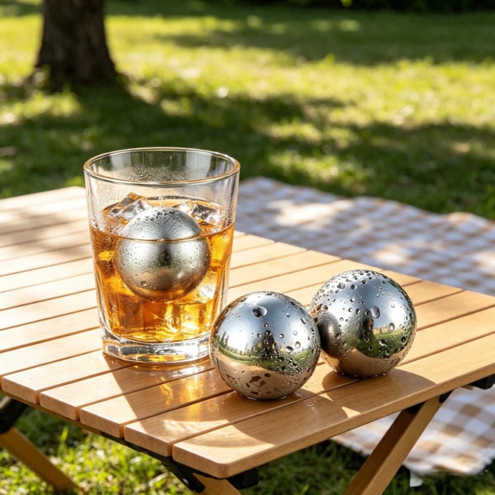 Whiskey Stone Set - Es Batu & Batu Pendingin Logam