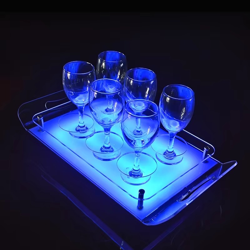 Nampan Sajian Akrilik LED Kust - Beer Wine Up ulasan dan harga