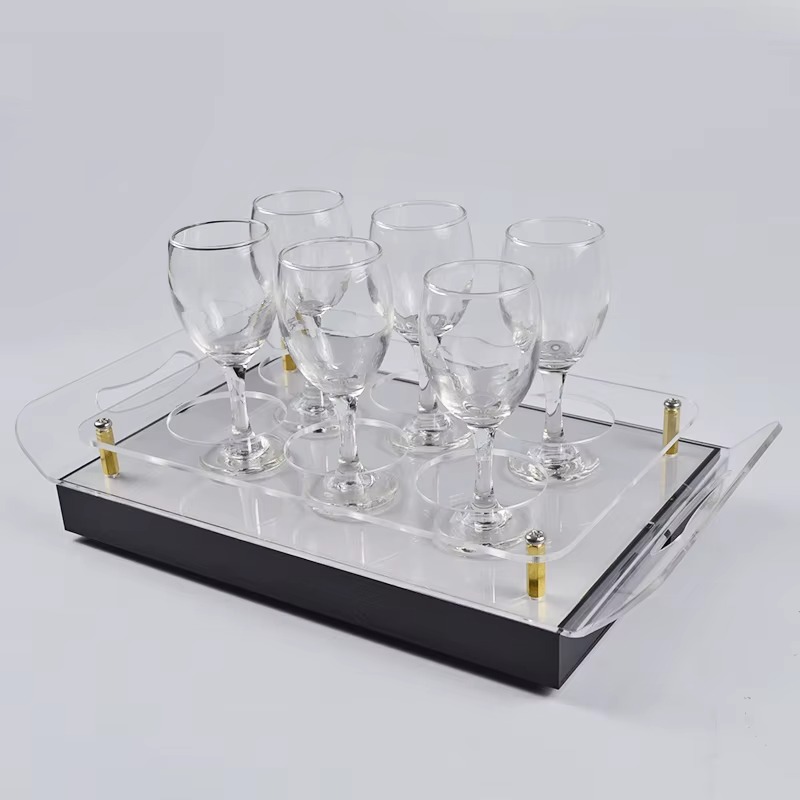 Nampan Sajian Akrilik LED Kust - Beer Wine Up ulasan dan harga
