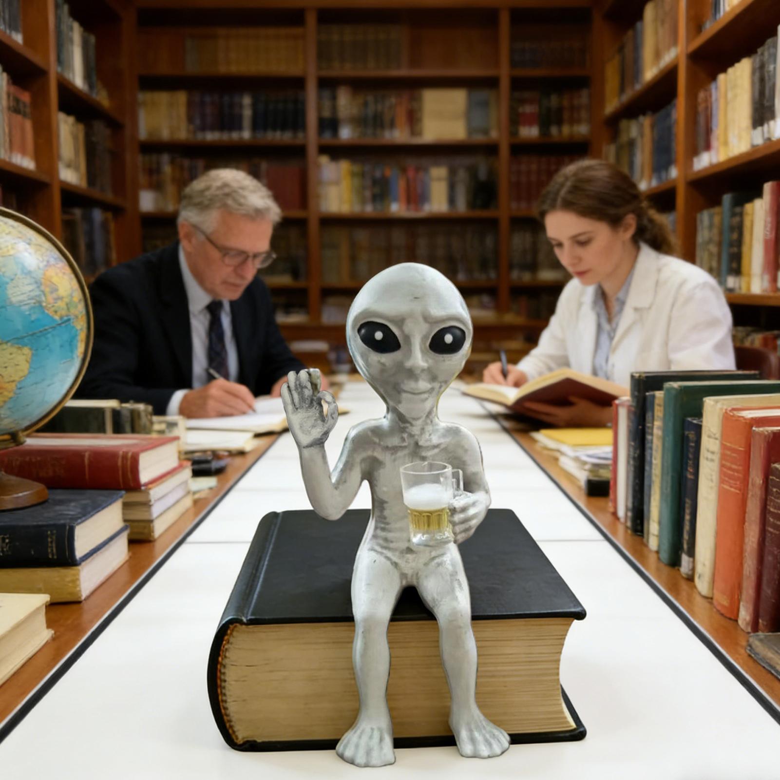 Patung Lucu Figur Alien Minum  - Wine Beer Drink ulasan dan harga