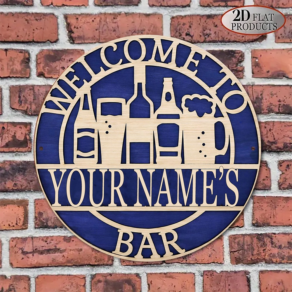 [2D Flat] 1 buah Papan Kayu Bu - Wine Beer Name ulasan dan harga
