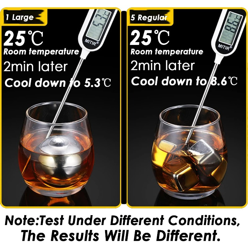 Bola Es Wiski Stainless Steel, - Whiskey Stone Set ulasan dan harga