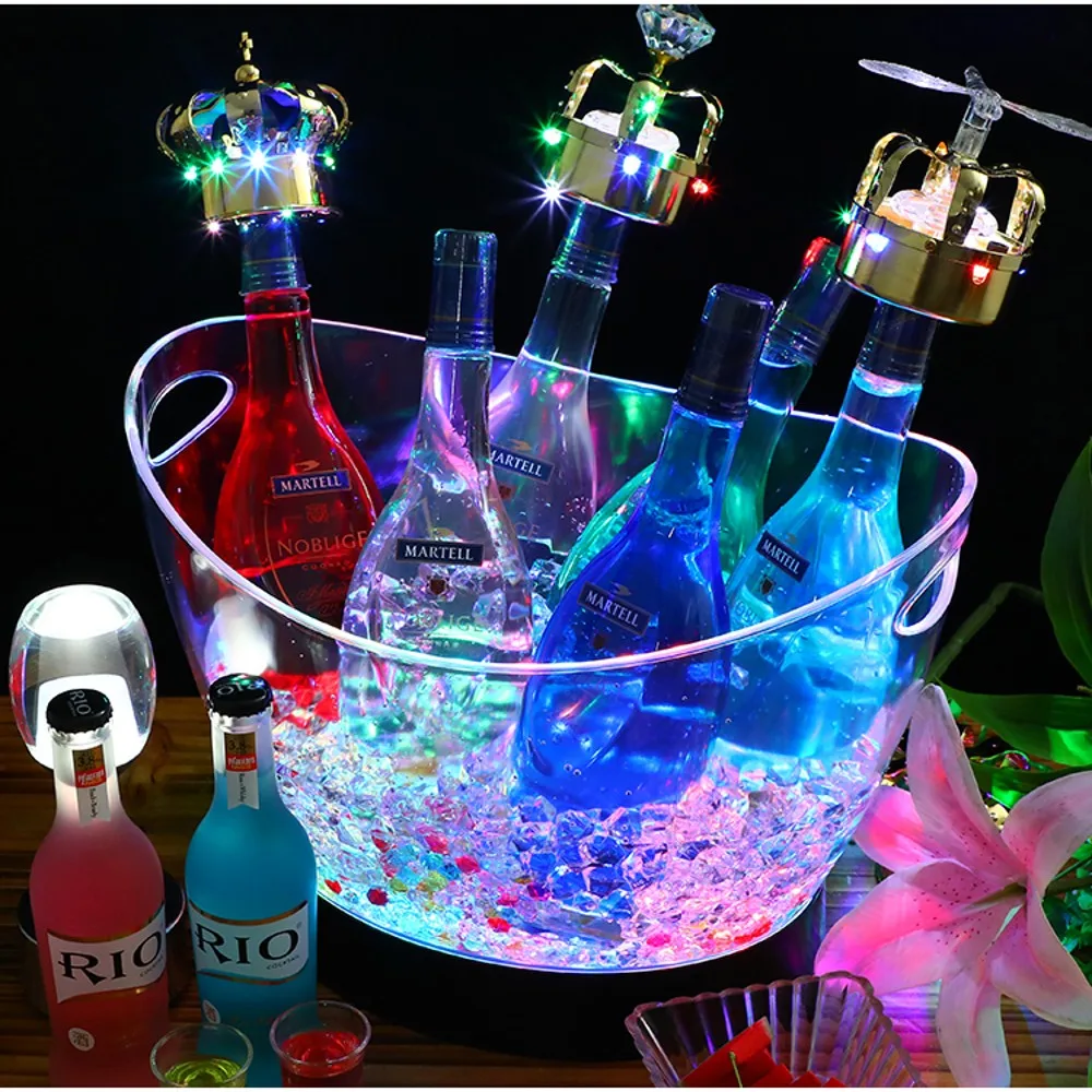 8L transparan LED bercahaya es - Beer Wine Up ulasan dan harga