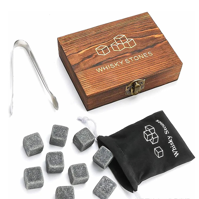 Set Hadiah Batu Wiski 9 Pcs Ba - Whiskey Stone Set ulasan dan harga