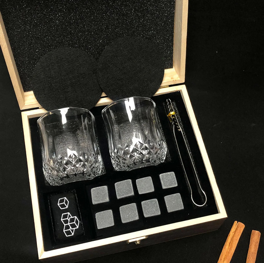 Set Hadiah Batu Es Wiski, 8 Ba - Whiskey Stone Set ulasan dan harga