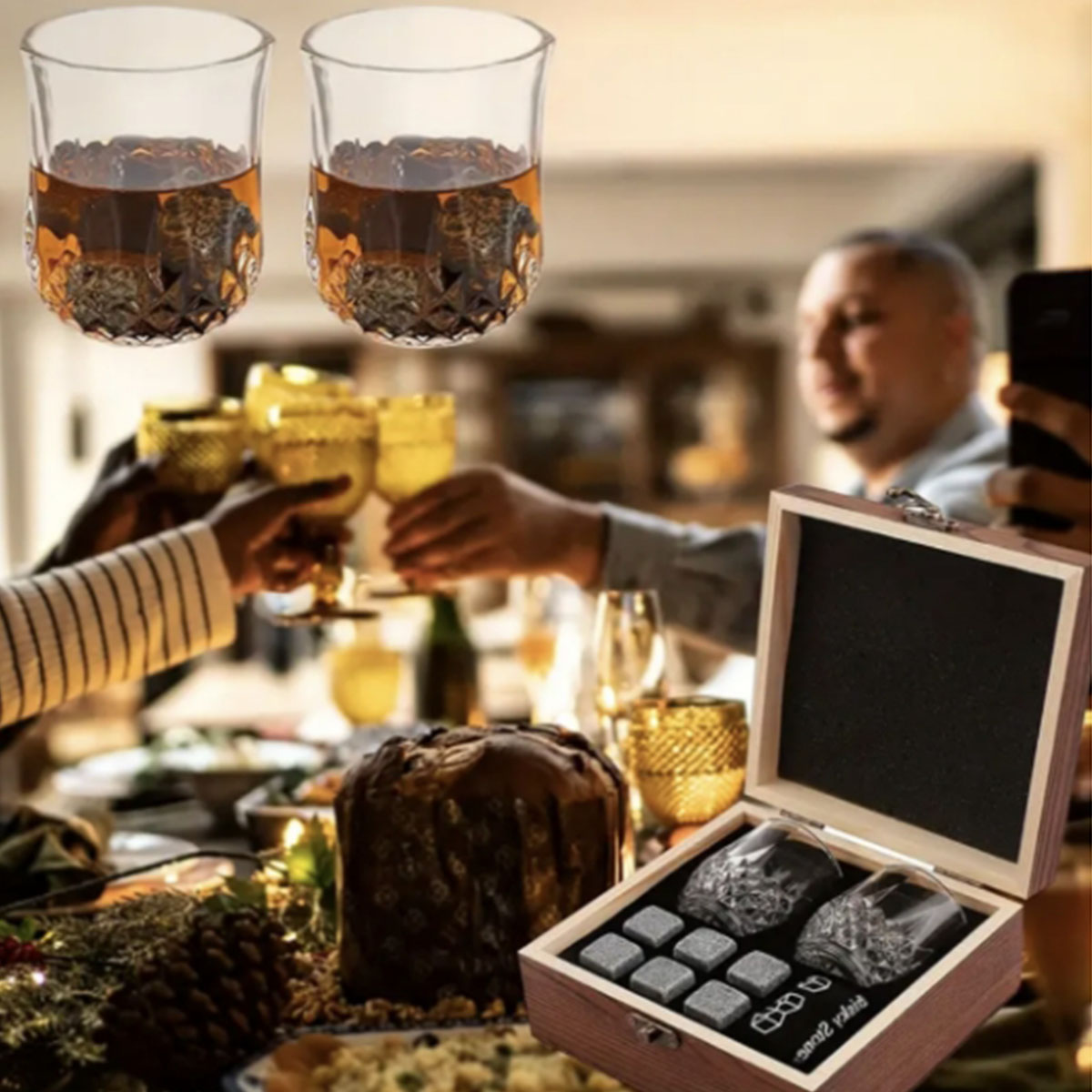 Hadiah natal Valentine Set kac - Whiskey Stone Set ulasan dan harga