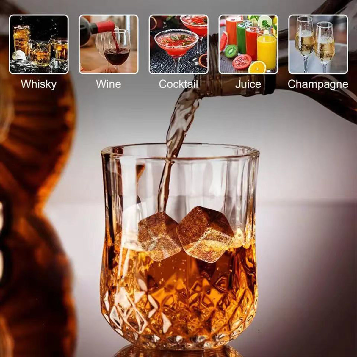 Hadiah natal Valentine Set kac - Whiskey Stone Set ulasan dan harga