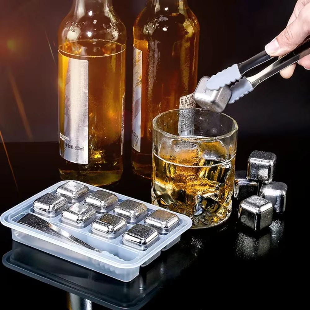 4/6/8 Buah Set Es Batu Stainle - Whiskey Stone Set ulasan dan harga