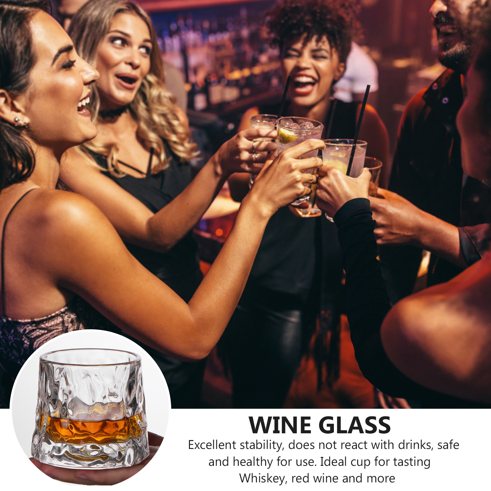 1 Buah Gelas Anggur Berpola Pa - Wine Beer The Whiskey ulasan dan harga